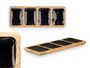 Giftdecor Bandeja Rectangular 4 Espacios Madera Mango Negro 46 x 3 x 17 cm (Set de 6)