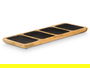 Giftdecor Bandeja Rectangular 4 Espacios Madera Mango Negro 46 x 3 x 17 cm (Set de 6)