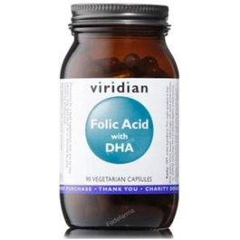 VIRIDIAN Ácido Fólico 400Ug con DHA 90 Cápsulas Vegetales