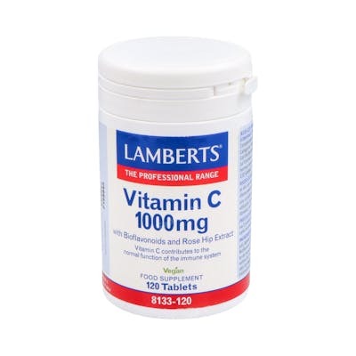 LAMBERTS Vitamina C 1000 mg con Bioflavonoides y Escaramujo 120 Tabletas