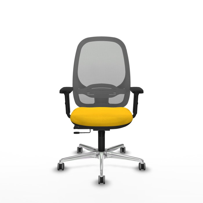 PIQUERAS Y CRESPO Silla de oficina Cilanco con mecanismo Sincro/Traslack, Amarillo y Gris PIQUERAS Y CRESPO Silla de oficina Cilanco con mecanismo Sincro/Traslack, Amarillo y Gris