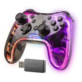 MARS GAMING MGP24 Gamepad Inalámbrico Negro/Transparente 2.4GHz RGB