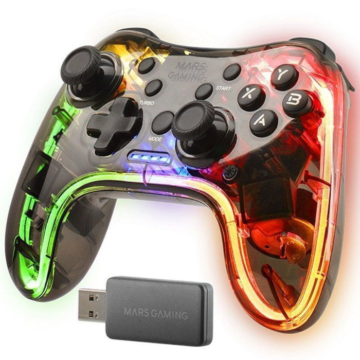 Mars Gaming MGP-24 Gamepad Inalámbrico Negro Translúcido RGB Mars Gaming MGP-24 Gamepad Inalámbrico Negro Translúcido RGB