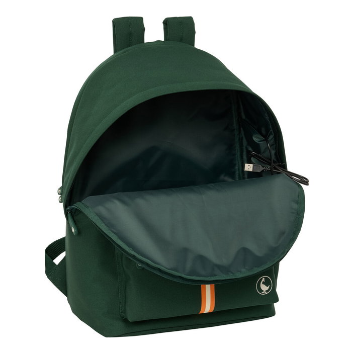 Safta Mochila Doble Para Portátil 15,6'' + USB El Ganso Basics Green