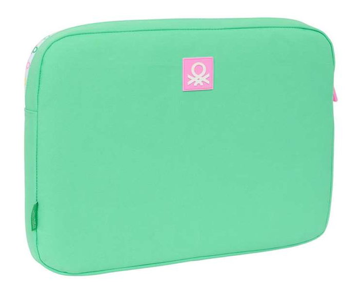 Funda para Portátil Benetton Mint Verde 15,6'' 39,5 x 27,5 x 3,5 cm