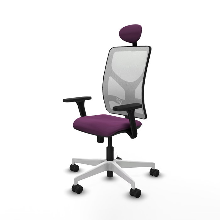 PIQUERAS Y CRESPO Silla de oficina Motilla con mecanismo Sincro, Morado y Blanco PIQUERAS Y CRESPO Silla de oficina Motilla con mecanismo Sincro, Morado y Blanco