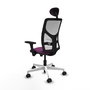 PIQUERAS Y CRESPO Silla de oficina Motilla con mecanismo Sincro, Morado y Blanco
