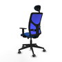 PIQUERAS Y CRESPO Silla de oficina Motilla Azul con Mecanismo Sincro/Traslack