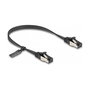 DeLOCK Cable de Red Patch Panel RJ45 Macho-Macho Cat 8.1 U/FTP Plano 0.25 m Negro