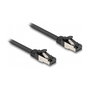 DeLOCK Cable de Red Patch Panel RJ45 Macho-Macho Cat 8.1 U/FTP Plano 0.25 m Negro