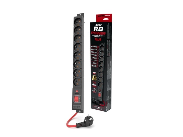 Regleta Enchufes 8 Tomas con Interruptor Acar W2451 (1,5 m)
