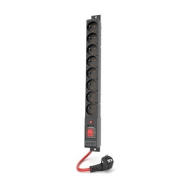 Acar R8 Power 8 tomas 230V PL 3m 16A negro