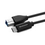 MicroConnect Cable USB-C a USB 3.2 Gen 1 B, 3m, Negro