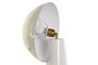 DKD Home Decor Lámpara de Sobremesa Seta Hierro Blanco Lacado