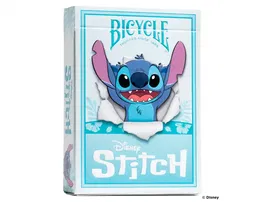 Bicycle Baraja de Cartas Disney Stitch 6+ Años, Coleccionismo, Magia, Poker, Cardistry, Fournier