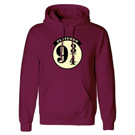 Sudadera con Capucha Unisex Harry Potter Platform 9 and 3 Quarters Burdeos