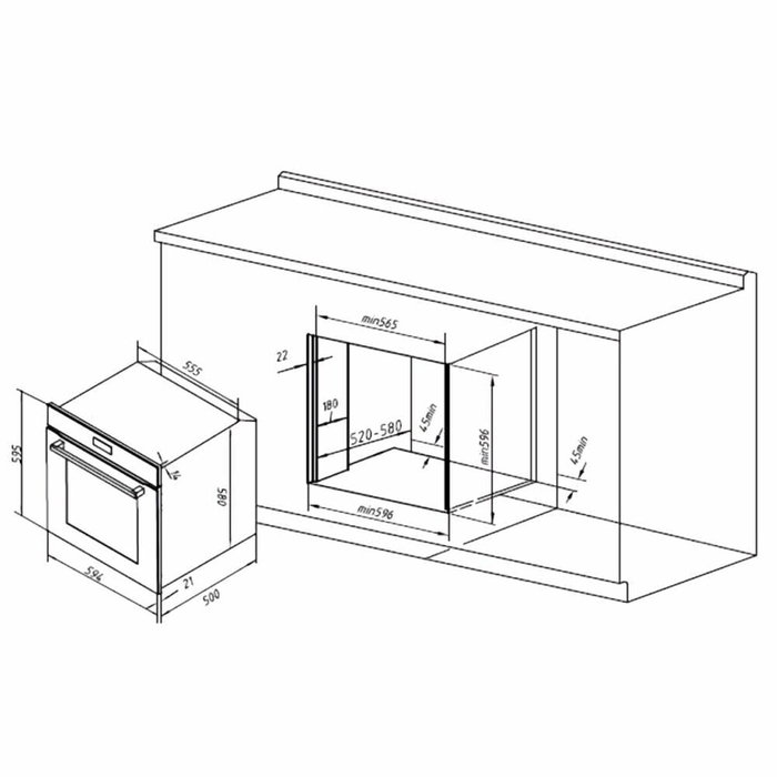 Cecotec Bolero Hexa C126000 Mirror A Horno Integrable 77 L Cecotec Bolero Hexa C126000 Mirror A Horno Integrable 77 L