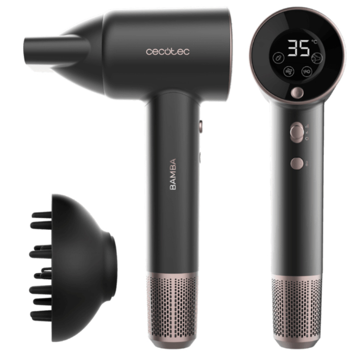 Cecotec IoniCare RockStar AirSonic Secador de Pelo 1800W, Motor Digital Brushless, Tecnología Iónica, 4 Modos, Pantalla LED, Negro Cecotec IoniCare RockStar AirSonic Secador de Pelo 1800W, Motor Digital Brushless, Tecnología Iónica, 4 Modos, Pantalla LED, Negro