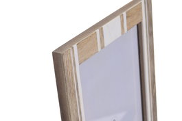 DKD Home Decor Marco de Fotos 15x20 Mango y Cristal con Rayas