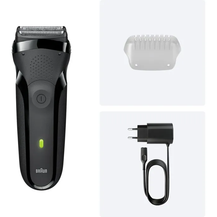 BRAUN Serie 3 300s Negra Resistente al Agua