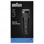 BRAUN Series 3 Afeitadora Eléctrica para Hombre, Recortadora Corporal, Resistente al Agua, Color Negro