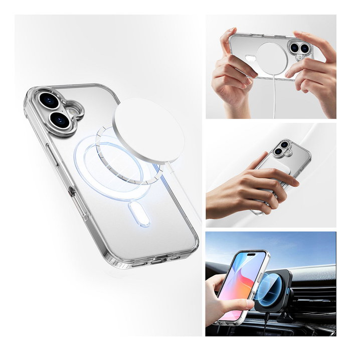 4smarts 541196 Set de Protección Premium 360 para Apple iPhone 16 Plus, Transparente, Compatible con MagSafe, Incluye Protector de Pantalla de Vidrio Templado