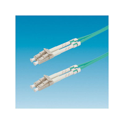 ROLINE Cable Fibra Óptica LC/LC OM3 50/125um 0.5m (0.5m) Low-Loss Turquesa Duplex, para Redes Datos