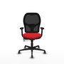 PIQUERAS Y CRESPO Silla de oficina Jorquera con mecanismo Sincro/Traslack Rojo y Negro