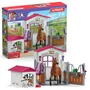 Schleich 72218 Caja con yegua de Hannover y pastor australiano, figura de caballo y accesorios, Horse Club, 5 años