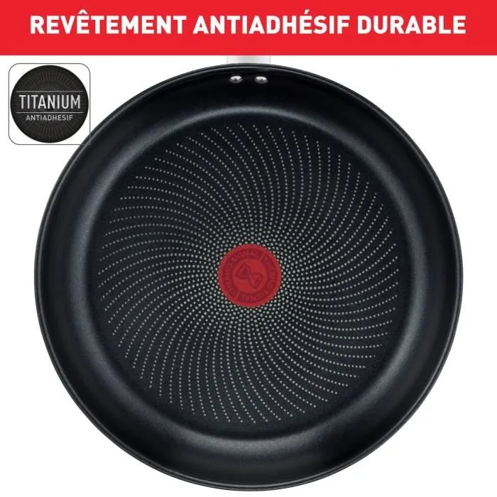 Tefal B818S804 Delicioso batería de cocina de acero inoxidable 8 habitaciones Saucpan, holandés, 2 estufas, cucharón, ecumoire, poeles protegidos fieltro