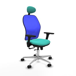 PIQUERAS Y CRESPO Silla de oficina Jorquera Turquesa y Azul