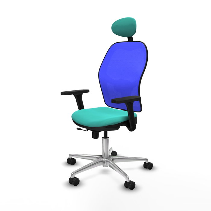 PIQUERAS Y CRESPO Silla de oficina Jorquera Turquesa y Azul