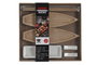 DKD Home Decor Sushi Set 8 Piezas de Bambú y Cerámica Natural/Blanco
