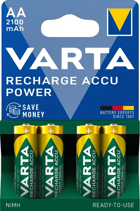 Varta Pilas recargables AA Ready2Use 2100 mAh Pack de 4 Varta Pilas recargables AA Ready2Use 2100 mAh Pack de 4