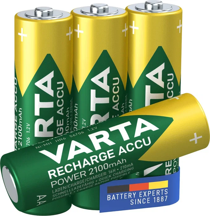 Varta 56706 Batería recargable AA NiMH 2100 mAh, 1.2V, 4 unidades, pilas de níquel-metal hidruro