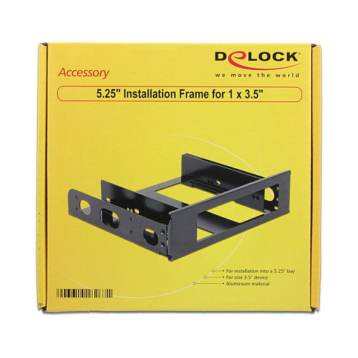 DeLOCK 18267 Marco de instalación de 5.25 para 1 x 3.5 pulgadas