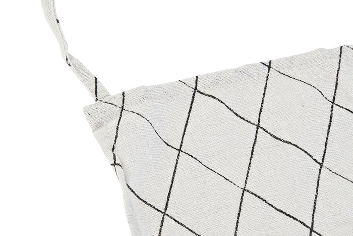 DKD Home Decor Delantal Japan stripes Gris Blanco Algodón Poliéster 70 x 80 x 0.5 cm (12 Unidades)