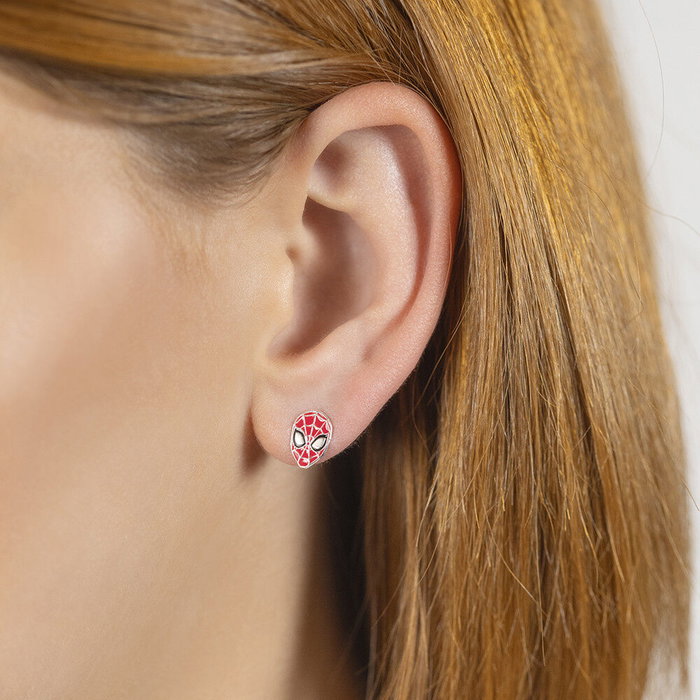 Marvel Pendientes Spiderman Plata 925