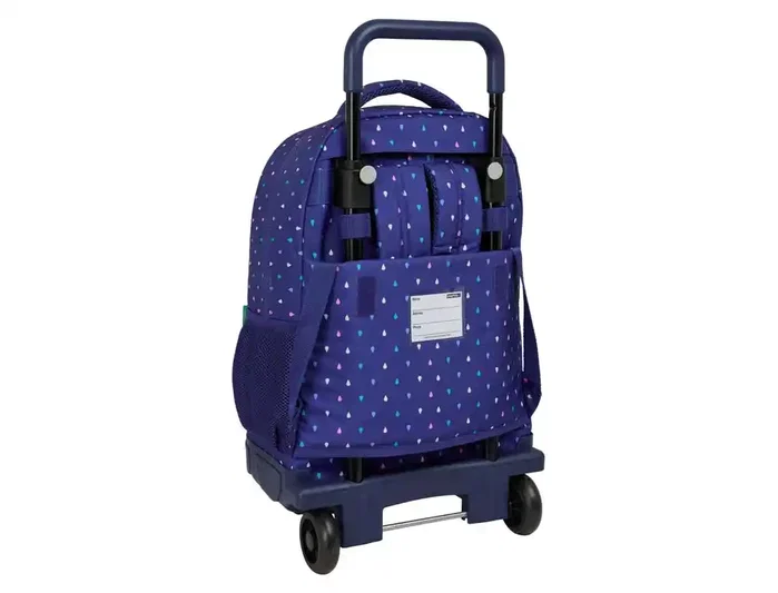 Safta Mochila Benetton Drop con Ruedas Compactas y Sistema Extraíble