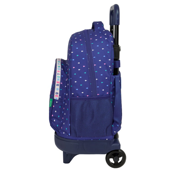 Safta Mochila Benetton Drop con Ruedas Compactas y Sistema Extraíble