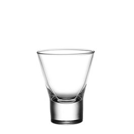 Bormioli Vaso Ypsilon, 15 cl, Vidrio, Borde Grueso, 95 mm Alto x 76 mm Diámetro (Set de 6)