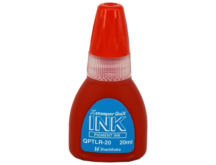 X'stamper Quix Tinta para Sellos Roja, Bote 20 ml, Consumible Máquina Sellos