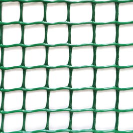 Faura Rollo de Malla Ligera Cadrinet, Polipropileno Termosoldado 10x10 mm, Tratamiento Anti-UV, Color Verde, 1 x 25 m
