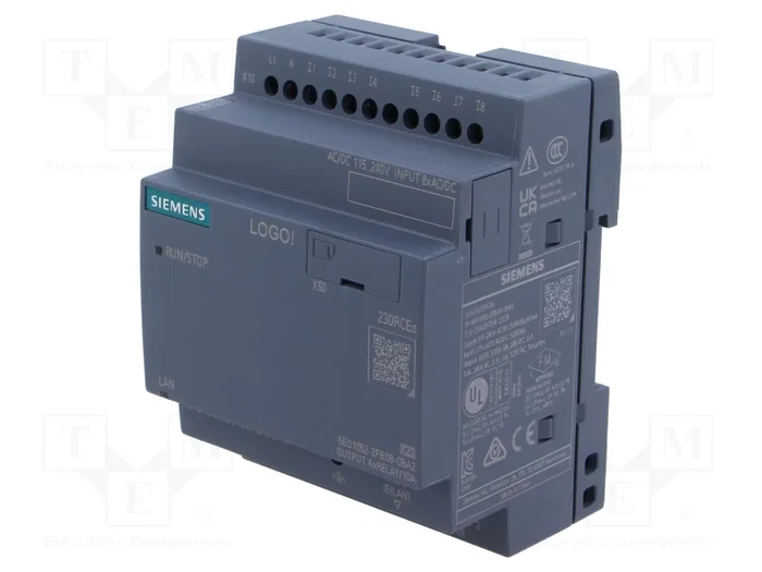 SIEMENS LOGO!8 Relé programable 10A 8 Entradas 4 Salidas SIEMENS LOGO!8 Relé programable 10A 8 Entradas 4 Salidas