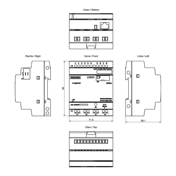 SIEMENS LOGO! 8.4 230RCEO 6ED1052-2FB08-0BA2