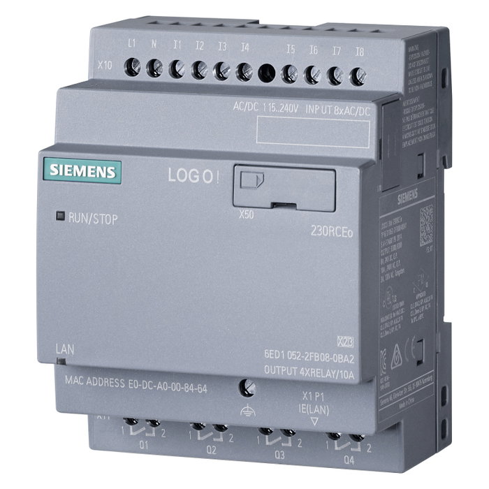 SIEMENS LOGO! 8.4 230RCEO 6ED1052-2FB08-0BA2