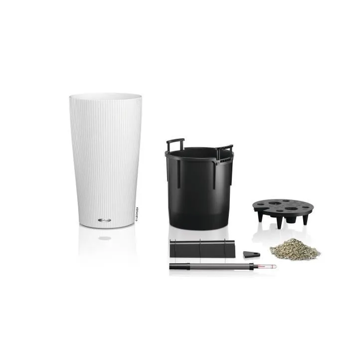 Lechuza Jardinera Cilindro color 23 Kit completo Blanco 6 L