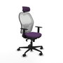 PIQUERAS Y CRESPO Silla de oficina Jorquera con mecanismo Sincro - Morado y Blanco