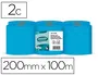 Amoos Papel Secamanos Profesional 2 Capas 192 mm x 125 m, 6 Rollos, Azul