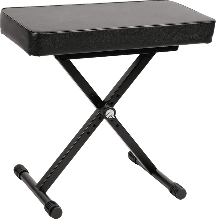 QUIKLOK Banqueta Piano X "Quality Line" Asiento Imitación Cuero Negro Ajustable 465-640 mm